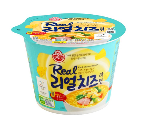 Лапша Ottogi со вкусом сыра и бекона "Real Cheese Ramen", стакан 120г. Ю.Корея, 120 гр, Корея