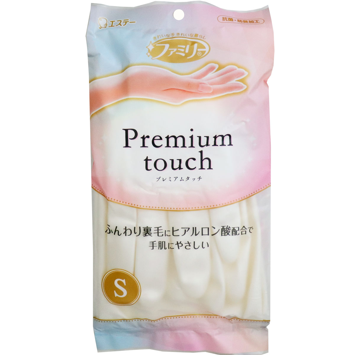Перчатки виниловые ST "Premium Touch" жемчужного цвета средней толщины,с внутренним покрытием и гиалуроновой кислотой , S, Япония