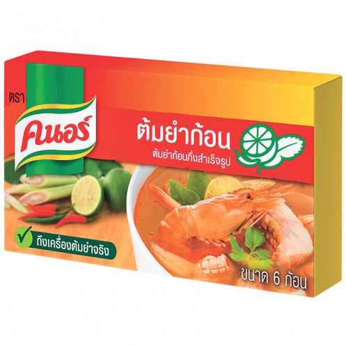 Бульонные кубики для приготовления супа Том Ям, Knorr Tom Yum Seasoning Cubes 12г. Тайланд, 12 гр, Таиланд