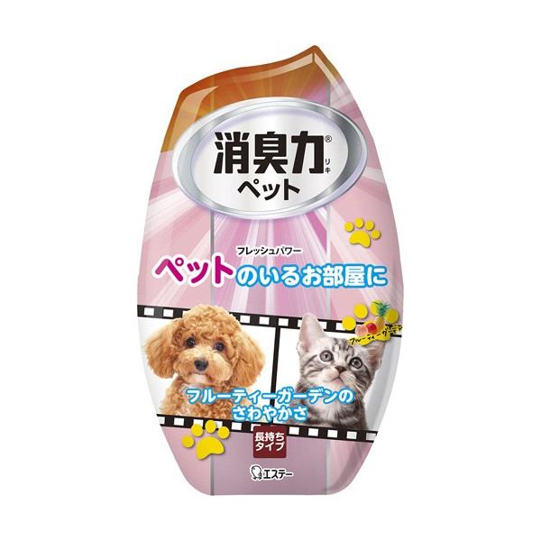 Жидкий освежитель воздуха для комнаты "SHOSHU-RIKI" для удаления запаха домашних животных с фруктовым ароматом, ST, 400 мл, Япония