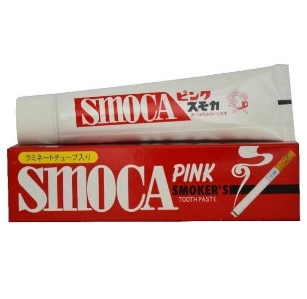 Зубная паста для курильщиков со вкусом мяты и зимней зелени,  Pink Smoca, 120 гр, Япония
