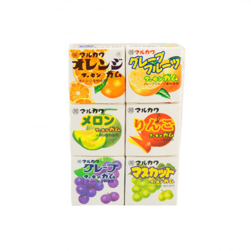 Жевательная резинка Ассорти из 6 фруктовых вкусов, MARUKAWA, 324 гр, Япония
