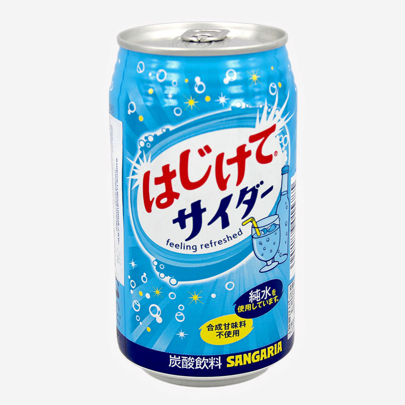 Напиток безалкогольный газированный "CIDER", со вкусом сидра, SANGARIA, 350 мл, Япония