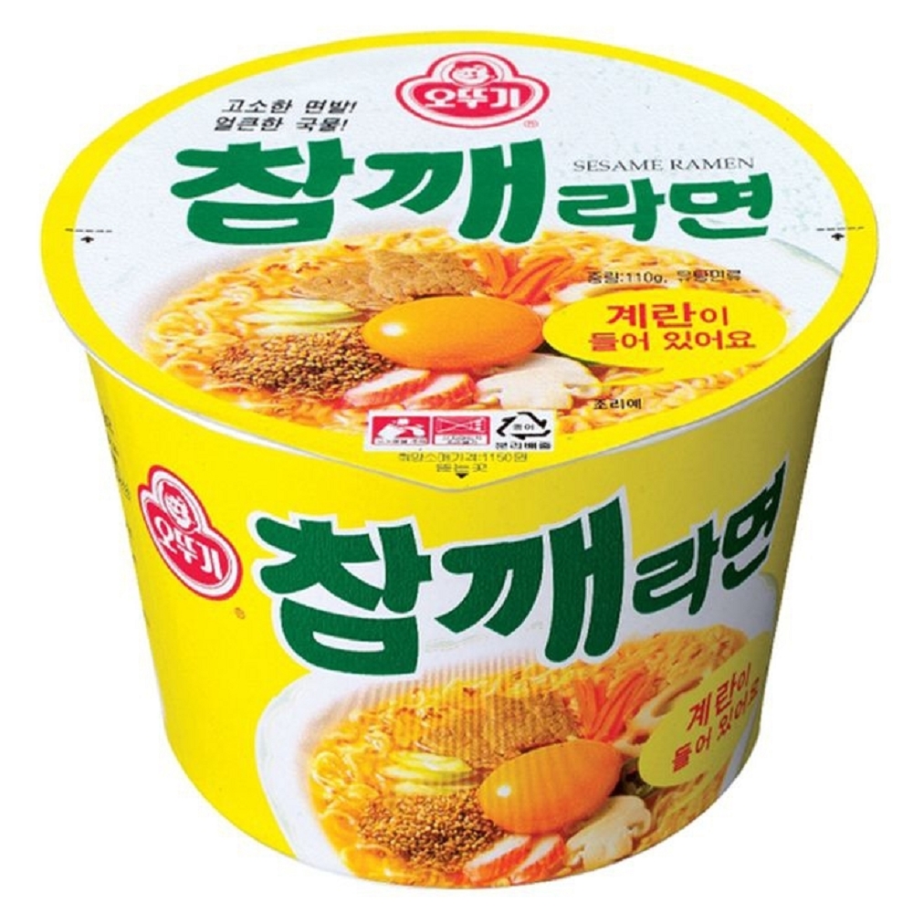 Лапша Ottogi со вкусом кунжута и говядины "Sesame Ramen", стакан 110г. Ю.Корея, 110 гр, Корея