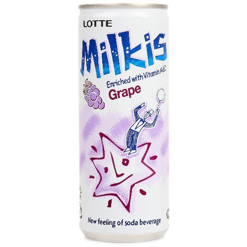 Милкис со вкусом винограда "Milkis Grape", Lotte 250мл. Ю.Корея, 250 гр, Корея