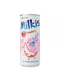 Милкис со вкусом клубники "Milkis Strawberry", Lotte 250мл. Ю.Корея, 250 мл, Корея