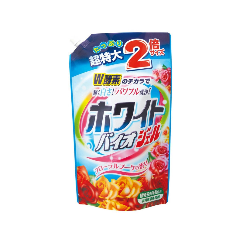 Жидкий гель для стирки с отбеливающим эффектом "White Bio Plus gel" с цветочным ароматом, ND, 162 гр, Япония