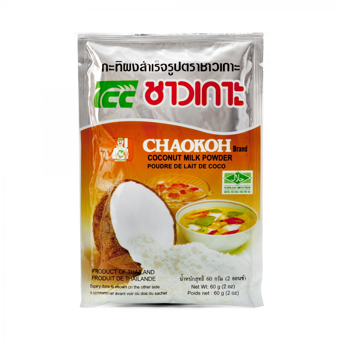 Молоко сухое кокосовое, Chaokoh, 60 гр, Таиланд