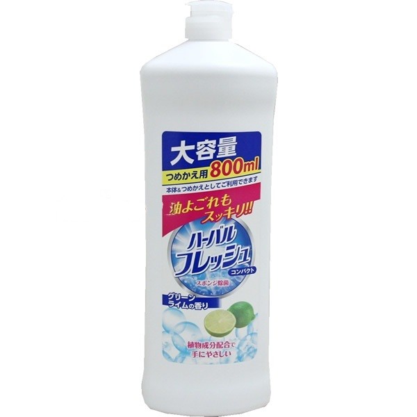 Концентрированное средство для мытья посуды, овощей и фруктов (с ароматом лайма), 800 мл, Япония