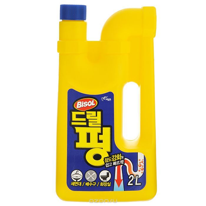 Мощное средство "Power Drill Pung" для чистки труб , PIGEON 1л, Корея