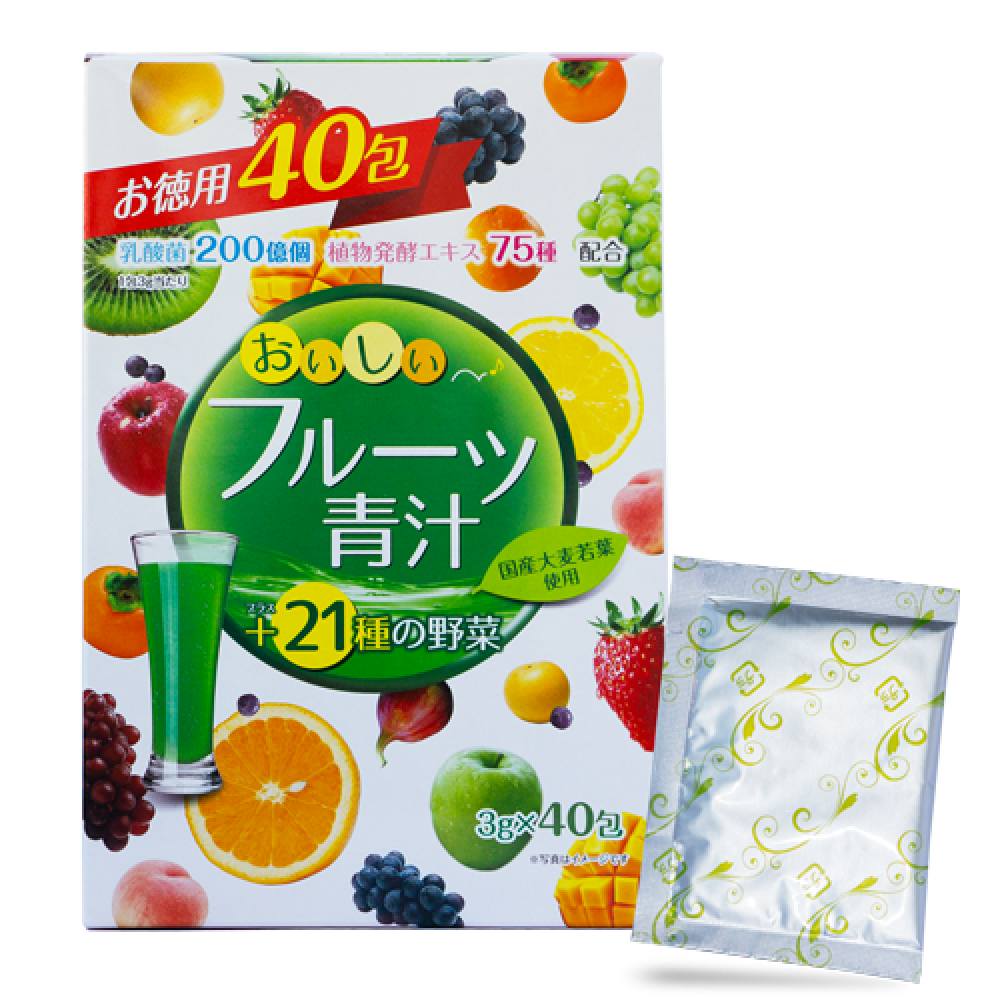 Концентрат ВИТАМИННОГО напитка "Аодзиру с овощами, фруктами и лактобактериями", "Yuwa" , 3г.*1 шт., 3 гр, Япония