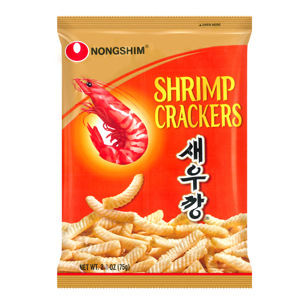 Чипсы "Креветка" запеченые Nongshim  75г. Корея, 75 гр, Корея