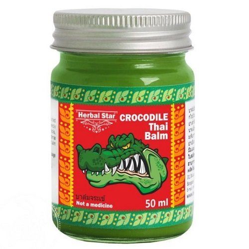 Бальзам "Crocodile thai balm" с жиром крокодила , Herbal Star, 50 мл, Таиланд