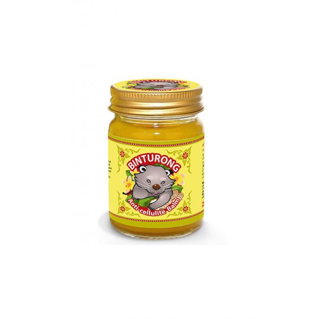 Бальзам желтый антицеллюлитный с куркумой и имбирем, Binturong Anti-cellulite Balm, 50 гр, Таиланд