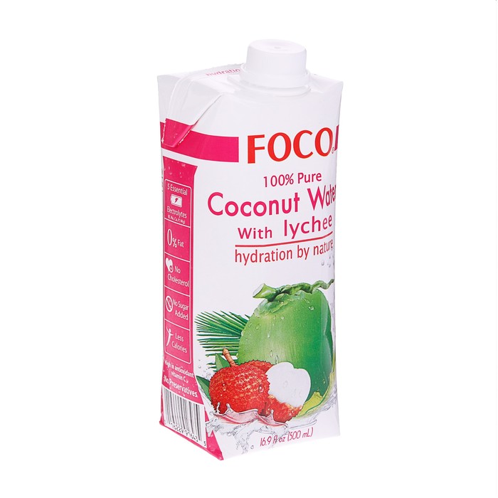 Кокосовая вода с соком личи "FOCO"  330 мл