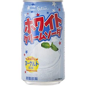 Лимонад со вкусом крем-соды и йогурта White Cream Soda Yogurt Flavor 350мл.  Tominaga, 350 гр, Япония