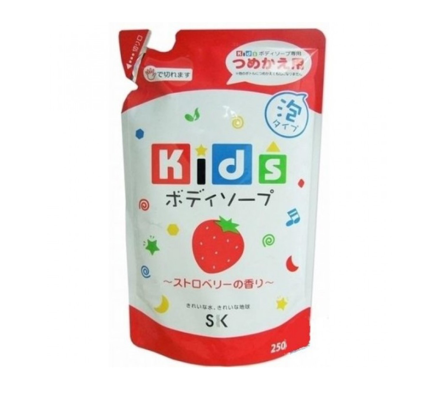 Детское пенное мыло для тела с ароматом клубники  SK Kids, 250 мл, Япония
