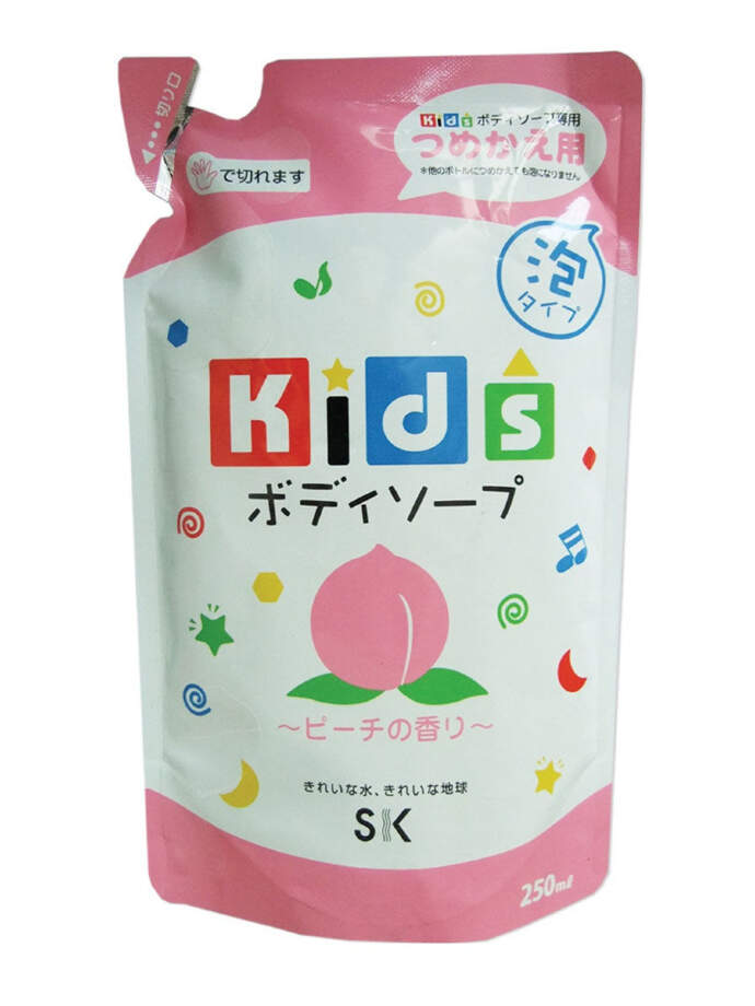 Детское пенное мыло для тела с ароматом персика SK Kids, 250 мл, Япония