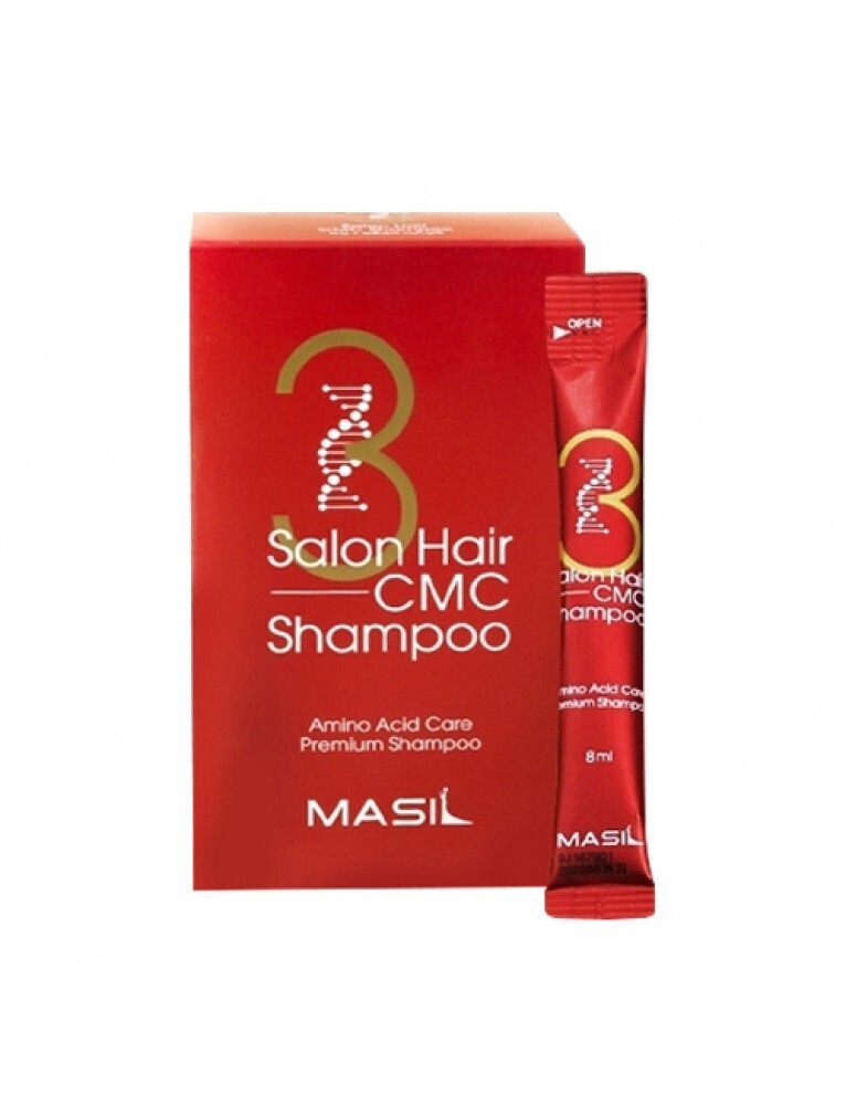 Восстанавливающий профессиональный шампунь с керамидами Masil 3 Salon Hair CMC Shampoo 8 мл 1 шт., Корея