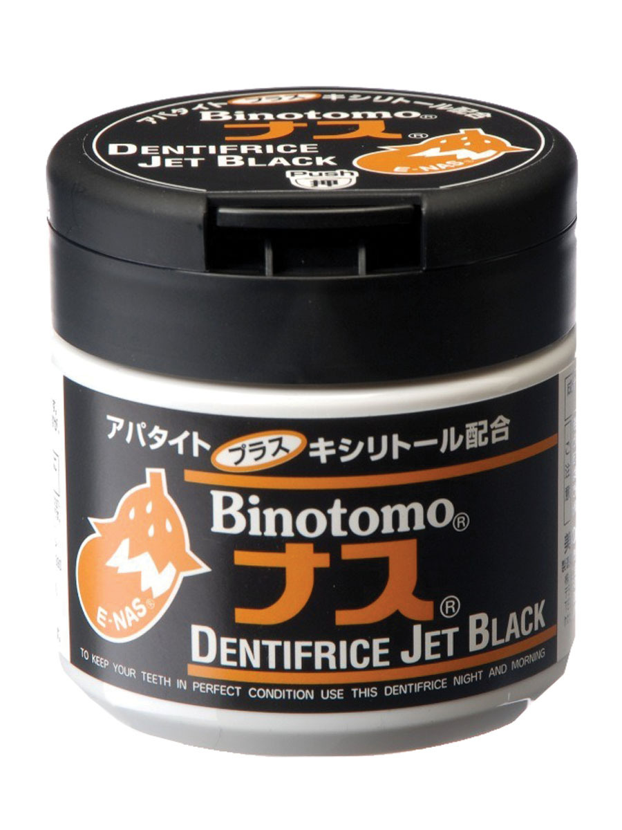 Отбеливающий зубной порошок с солью "Fudo Kagaku" "BINOTOMO-БАКЛАЖАН"  Черный 50г, Япония