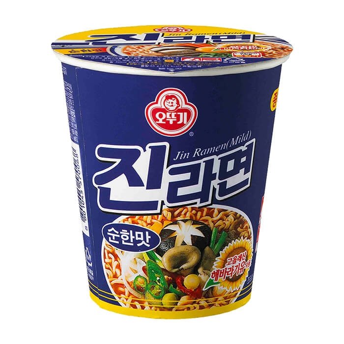 Лапша Jin Ramen (Mild) грибная 65г, Корея
