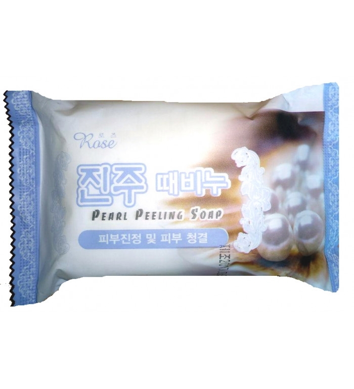 Мыло-пилинг с жемчугом, Rose Pearl Peeling Soap 150 гр, Корея