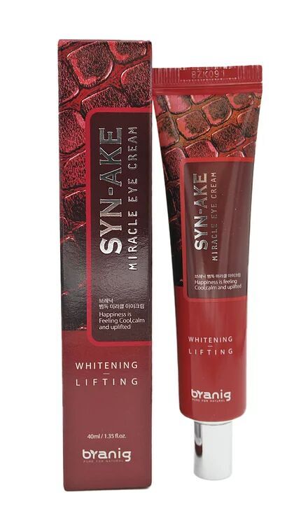 Крем-лифтинг для век с экстрактом змеи, Branig Syn-Ake Miracle Eye Cream 40мл, Корея
