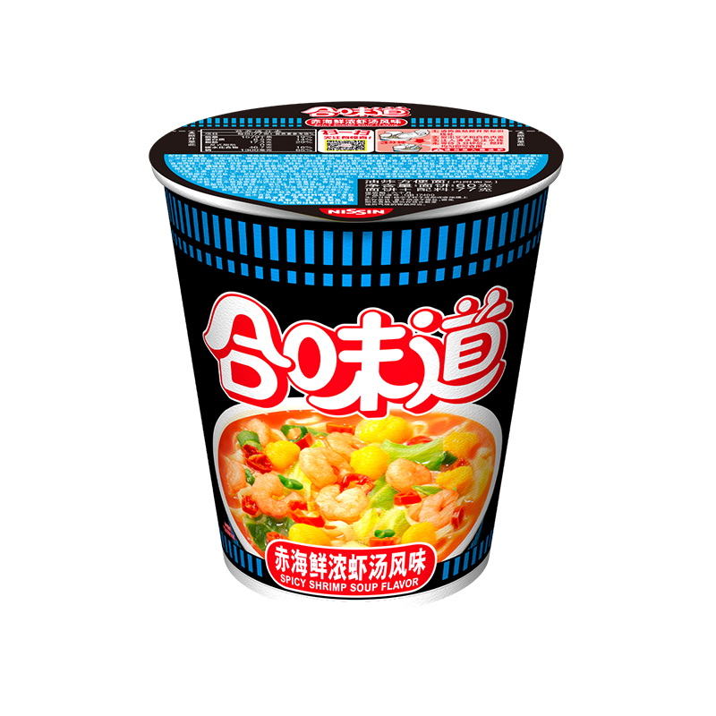 Лапша NISSIN со вкусом креветки острая Seafood 79г. КНР, Китай