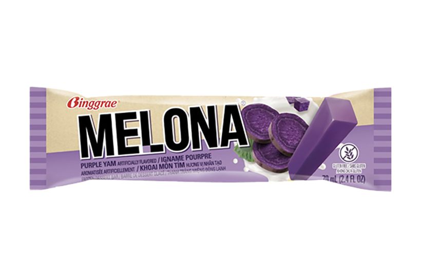 Мороженое "Melona Ube Bar" со вкусом таро , Binggrae, 70 гр