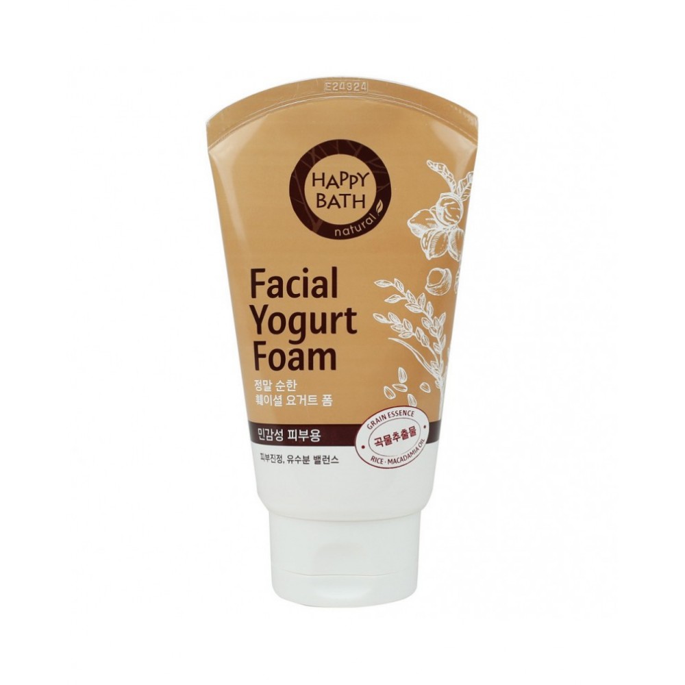 Йогуртовая пенка для умывания со злаками Happy Bath Facial Yogurt Foam 120г., Корея