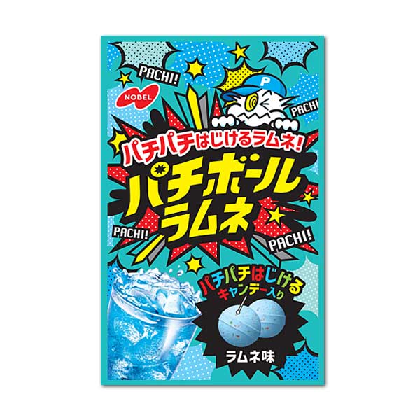 Леденцы "Искристые шарики" со вкусом рамунэ Pachi Ball Candy Ramune Flavour Nobel 30г. Япония