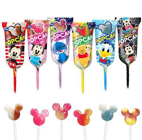 Леденец на палочке Micky Shaped Lollipop Disney ассорти Glico 10,5г. Япония