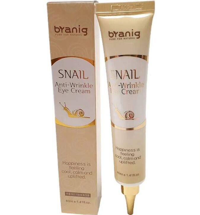 Крем для кожи вокруг глаз с муцином улитки против морщин,Branig Snail Anti-Wrinkle Eye Cream, 40мл, Ю. Корея