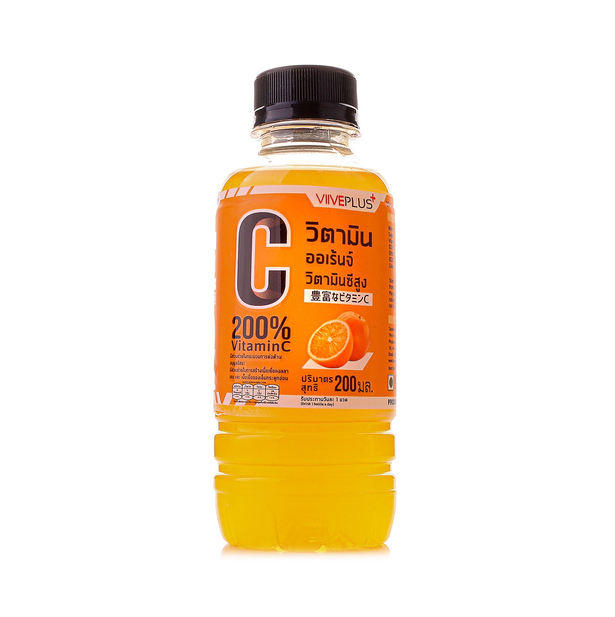Напиток VIIVEPLUS апельсиновый с витамином С, 200 мл. Тайланд