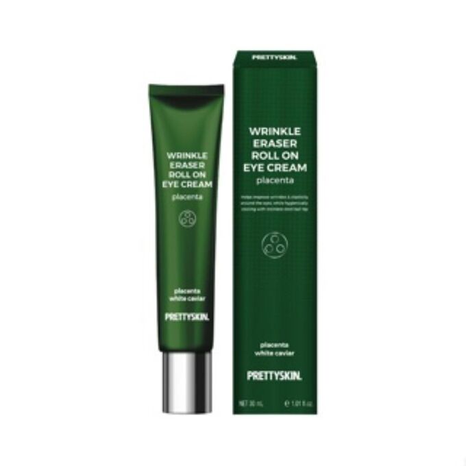 Крем-роллер для век антивозрастной с плацентой, PrettySkin Eye Cream Wrinkle Eraser Roll On Placenta,30мл.Ю.Корея