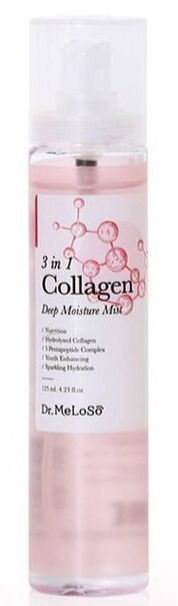 Тонер-мист для лица увлажняющий с коллагеном, Dr.Meloso Mist 3In1 Collagen Deep Moisture 125мл. Ю.Корея