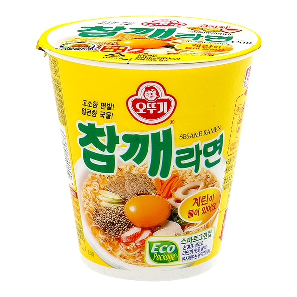 Лапша Ottogi со вкусом жареного кунжута "Sesame Ramen", стакан 65г. Ю.Корея, Корея
