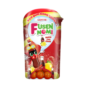 Жвательная резинка LOTTE Fusen Nomi Cola-Lemon (кола-лимон), 14г.