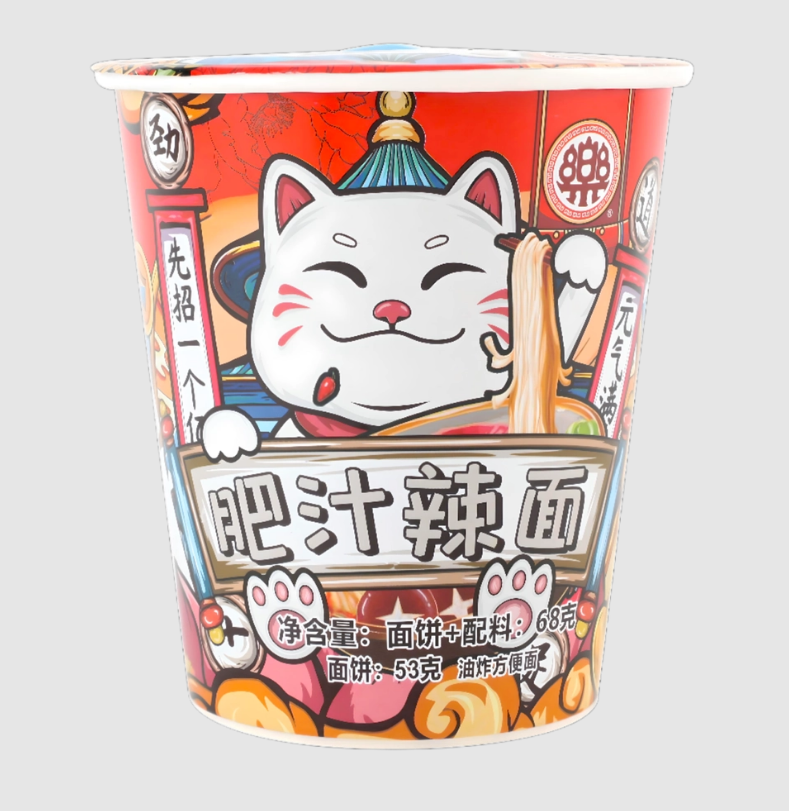 Лапша Le Ramen Meow Рамен со вкусом свинины 73г. КНР, Китай