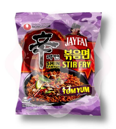 Лапша Nongshim Stir Fry  Шин Рамен со вкусом Том Ям, 130г., Ю.Корея