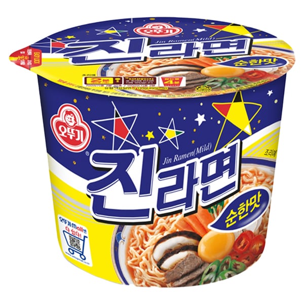 Лапша Ottogi со вкусом грибов "Джин Рамен Jin Ramen", стакан 110г. Ю.Корея, Корея