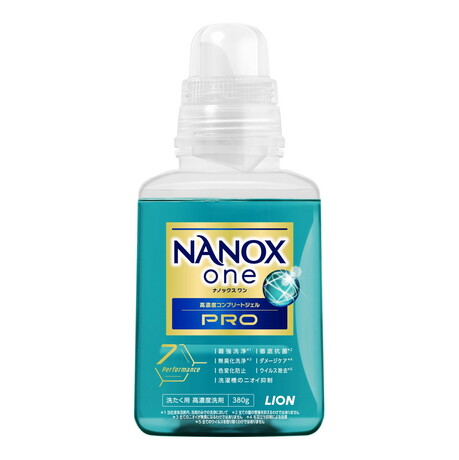 Гель для стирки концентрированный 380мл "Lion" "NANOX One PRO" Япония