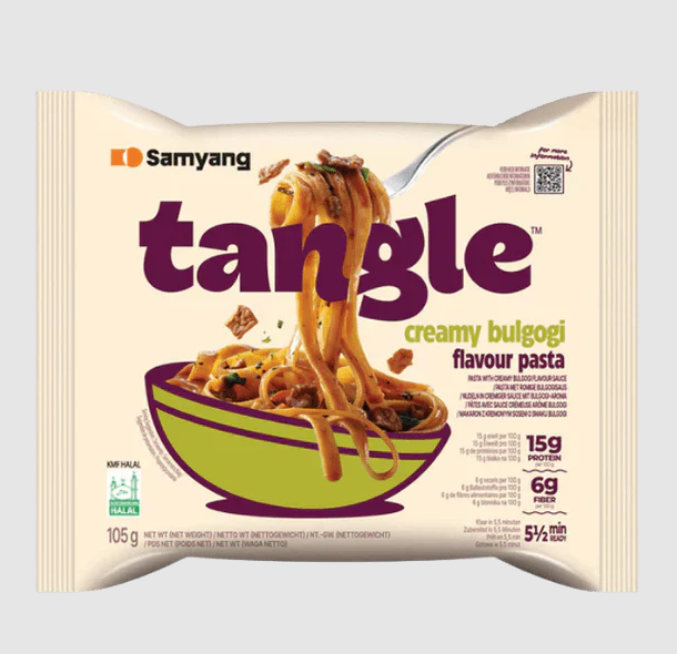 Лапша SAMYANG "Tangle creamy bulgogi flavor pasta" Паста со сливочным Бульгоги соусом 105г., Ю.Корея, Корея
