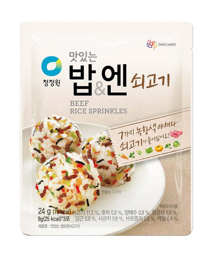 Приправа-посыпка овощная со вкусом говядины "BEEF RICE SPRINKLES" DAESANG 24г., Ю.Корея, Корея