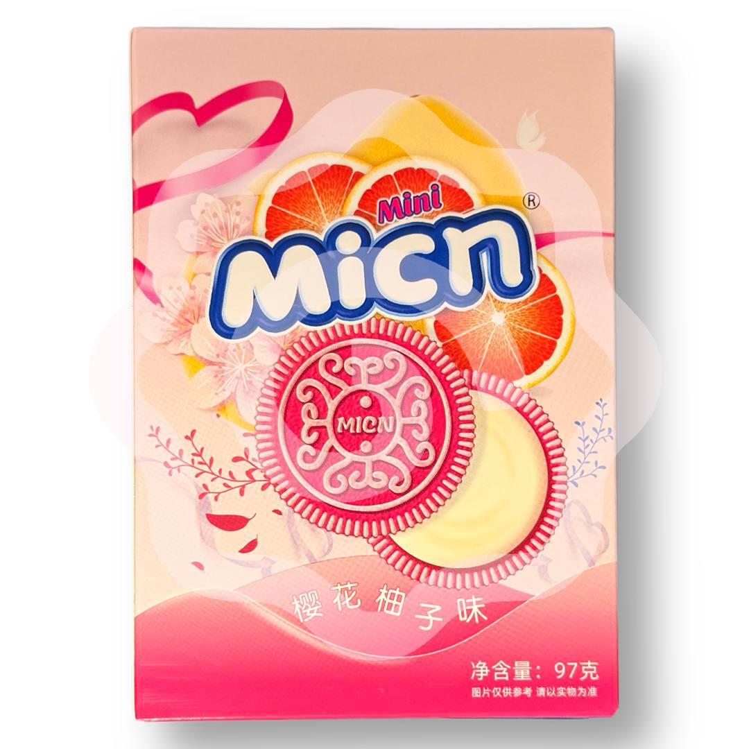 Печенье Сэндвич MICN мини со вкусом Грейпфрута и Вишни 97г 1/24 №7