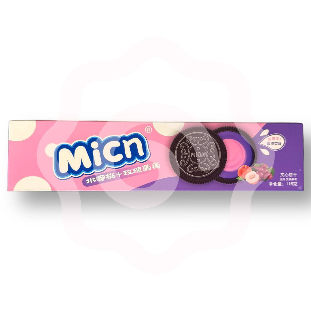 Печенье Сэндвич MICN со вкусом Персика и Винограда 116г 1/24 №14