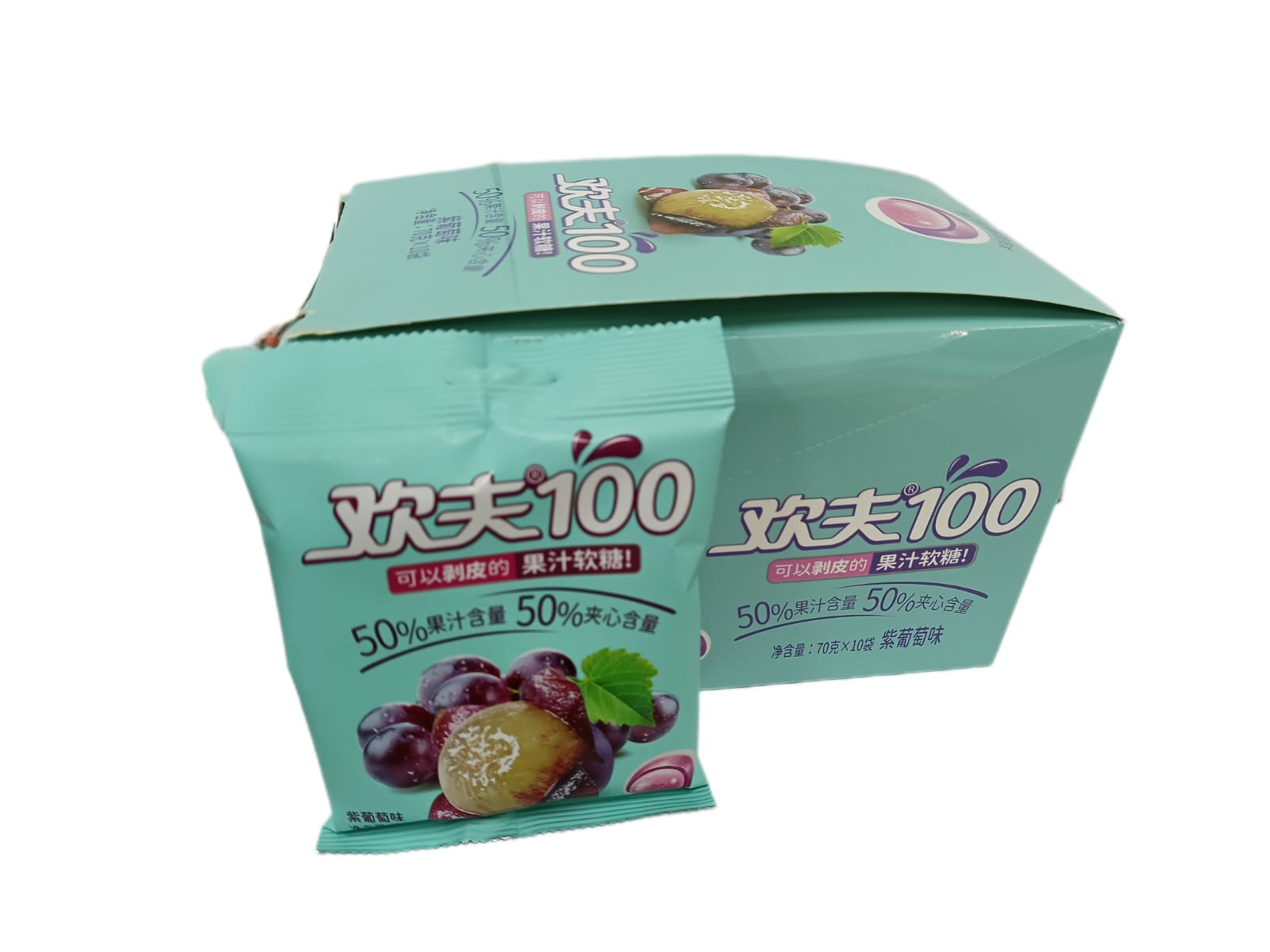 Мармелад Huanfu со вкусом Винограда 70г. КНР