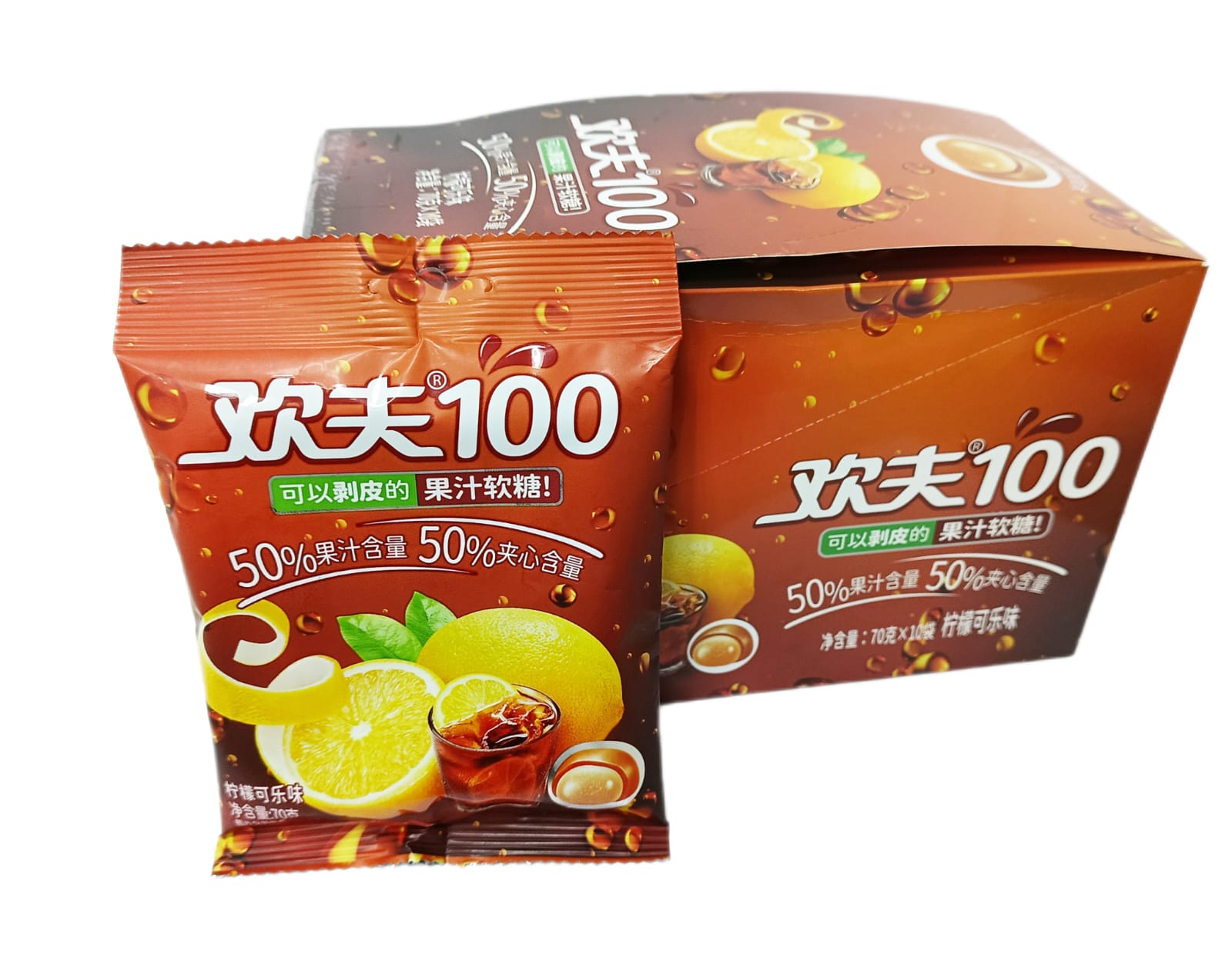 Мармелад Huanfu со вкусом Кола и Лимон 70г. КНР