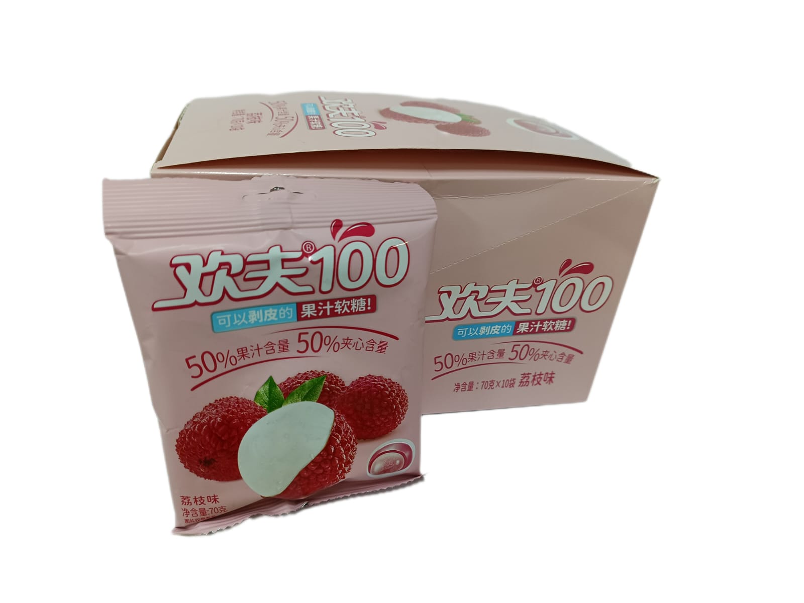 Мармелад Huanfu со вкусом Личи 70г. КНР