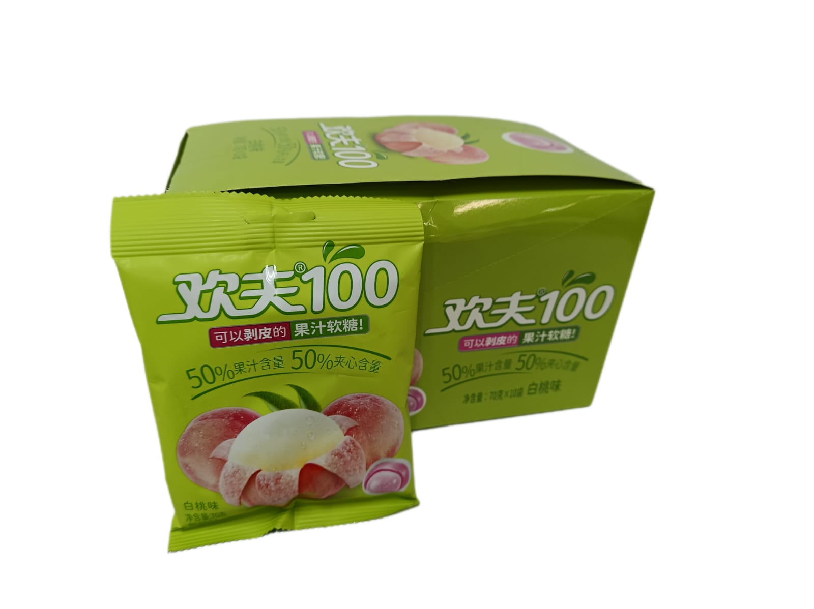 Мармелад Huanfu со вкусом Персика 70г. КНР